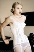Mosh in white corset
