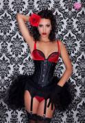 Felicia in black corset