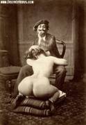 The Artiste Contemplates His Blowjob. Circa 1800s Paris, from DeltaofVenus.com