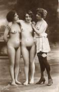 3 Friends Posing for the Camera, 1856