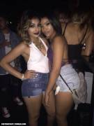 Duo in Denim Shorts