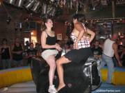 brunette milf at biker fest