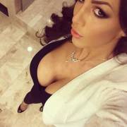 Cleavage selfie