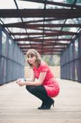 Posing on a bridge