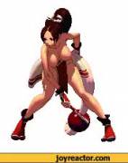 Mai Shiranui topless idle animation