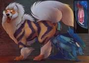 Arcanine and a Dragon [Dogbone]