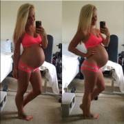 Pregnant blonde milf