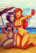 Raven and Starfire (Kyhu)