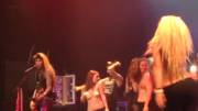 Energetic stripper at Steel Panther gig