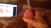 Cumming hard