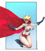 Power Girl gets caught in the rain (Kamina1978)