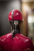 Heavy rubber neck corset