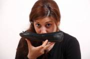 The best smell comes from Ballerina flats (from experience). Just ask this girl ;)