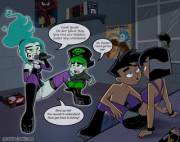 Danny and Sam being controlled by Ember [Danny Phantom]