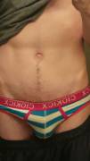 Another photo of my striped briefs