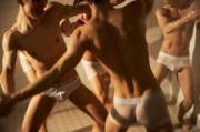 hot boys playing in wet briefs