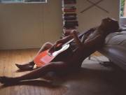 Girl with her guitar