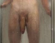 In the shower