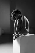 By Vladimir Tikhorsky  Model: Kristina Makarova [B/W, Brunette, Russian, Implied Nude]