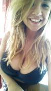 Cute Blonde with huge cleavage