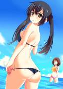 Azunyan at the beach [K-on][Swimsuit]