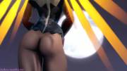 Overwatch Mercy shaking her booty