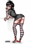 Mavis Dracula hiked down her leggings in order to give you a look at the goods (JuggyScribs) [Hotel Transylvania]