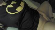 [F] My Batman jersey helps keep me warm at night ;)