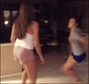 Play-fighting girls [gif]