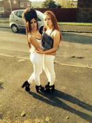 Dumb chav girls trying to look hot