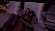 Liara and Tali sleeping with Shepard - by Statistical Sanity
