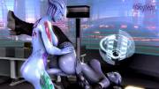 Liara getting fucked by a futa tattooed Asari