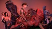 Cowgirl Jack taking on Garrus and Wrex