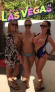 Alexis Texas, Blair Williams and Nikki Benz with their tits out at a pool party