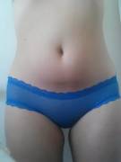 Made myself a mess in my pretty blue panties
