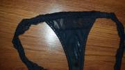 My lacy black thong - already so creamy!