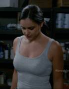 Birthday girl Melissa Fumero is startled in Brooklyn Nine-Nine