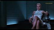 Sharon Stone shows pussy in "Basic Instinct"