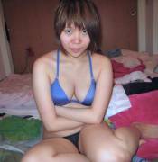 Blue bra