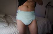 Me in vintage green Depends Briefs