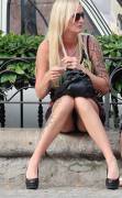 Blonde with tattoos