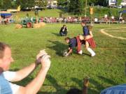 The kilted wheelbarrow race