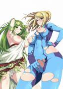 Battle Damaged. [Samus &amp; Palutena]