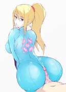 Samus in a tight squeeze