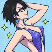 Bayonetta looking smokin' in a slingshot bikini