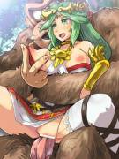 Palutena making Donkey Kong's dong expand (Boris)