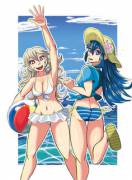 Lucina and Corrin also enjoy summer [Unknown Artist]