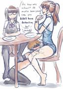 [Futa] Under the table