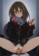 Dick on a leash