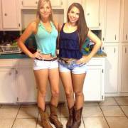 Tank tops, short shorts, and boots